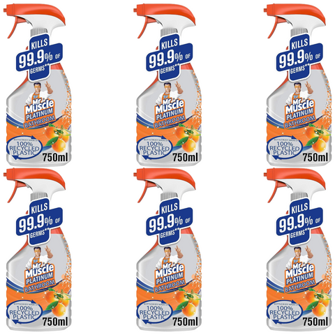 Mr Muscle Platinum Bathroom 750ml Mandarin X6
