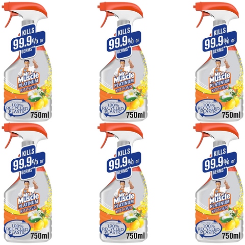 Mr Muscle Platinum Kitchen 750ml Citrus X6
