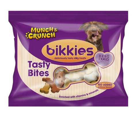 Munch & Crunch Bikkies Tasty Bites For Dogs Enriched With Vitamins & Minerals No Added Artificial Flavours 300g 