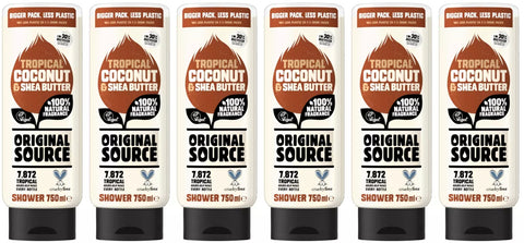 Original Source Coconut & Shea Butter Shower Gel 750ml X6
