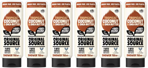 Original Source Coconut & Shea Butter Shower Gel 750ml X6
