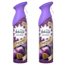 Febreze Air Mist Freshener Spray – Sugarplum Delight Scent | Eliminates Odors in Car, Home, Office, Bathroom & Any Room | Long-Lasting Fragrance | 185ml Household Air Freshener