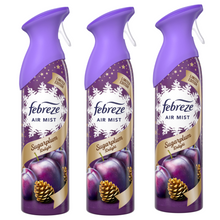 Febreze Air Mist Freshener Spray – Sugarplum Delight Scent | Eliminates Odors in Car, Home, Office, Bathroom & Any Room | Long-Lasting Fragrance | 185ml Household Air Freshener
