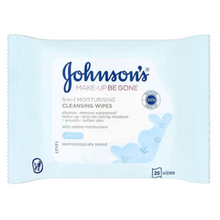 Johnson's Face Wipes – Moisturising Makeup Remover Wipes for Sensitive, Soft & Glowing Skin