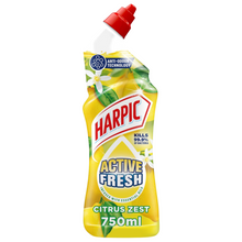 Harpic Active Fresh Cleaning Gel 750ml – Citrus Scent | Powerful Toilet Cleaner | Removes Stains & Limescale | Kills Germs | Fresh & Long-Lasting Fragrance
