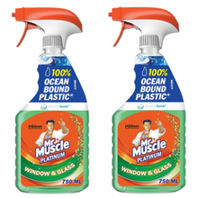 Mr Muscle Platinum Window & Glass Cleaner 750ml Trigger Spray – Streak-Free Shine, Fast-Drying Formula for Sparkling Windows, Mirrors & Glass Surfaces – Multi-Purpose Household Cleaning Solution
