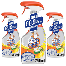 Mr Muscle Platinum Kitchen Degreaser 750ml | Citrus Scent | Powerful Grease & Grime Removal | Fast-Acting Formula | Ideal for Stoves, Ovens & Surfaces | Fresh Citrus Fragrance