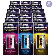 Auto Extras Funky Hanging Cassette Air Fresheners – 3-Pack Gift Set | Fresh Berries, New Car & Vanilla Scents | Long-Lasting Fragrance for Cars, Trucks & Vans | Novelty Retro Car Accessories