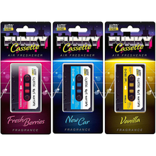 Auto Extras Funky Hanging Cassette Air Fresheners – 3-Pack Gift Set | Fresh Berries, New Car & Vanilla Scents | Long-Lasting Fragrance for Cars, Trucks & Vans | Novelty Retro Car Accessories