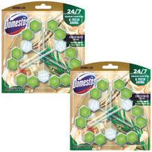 Domestos Power 5 Aroma White Rose & Tea Tree Oil Toilet Cleaner Rim Block – Long-Lasting Fragrance, Fights Bad Odors, Removes Limescale & Prevents Buildup – Keeps Toilet Fresh & Clean for Weeks