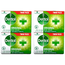 Dettol Original Bar Soap Twin Pack – Gentle Antimicrobial Germ Protection for Daily Hand & Body Wash – Deep Cleansing, Hygiene & Skincare – Promotes Healthy Skin, Family-Friendly Soap for All