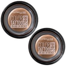 Maybelline Colour Tattoo 24HR Cream Gel Eyeshadow – On and On Bronze (4g) | Long-Lasting, Smudge-Proof, Intense Metallic Pigment for Crease-Free Wear
