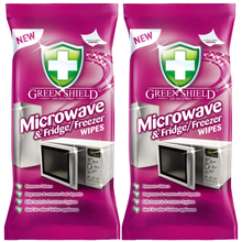 Greenshield Anti-Bac Wipes – Multi-Purpose Kitchen Cleaner for Microwave, Fridge & Freezer | Odor Remover, Degreaser & Food Deposit Cleaner | 50 Disinfectant Wipes for Appliances & Surfaces