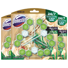 Domestos Power 5 Aroma White Rose & Tea Tree Oil Toilet Cleaner Rim Block – Long-Lasting Fragrance, Fights Bad Odors, Removes Limescale & Prevents Buildup – Keeps Toilet Fresh & Clean for Weeks