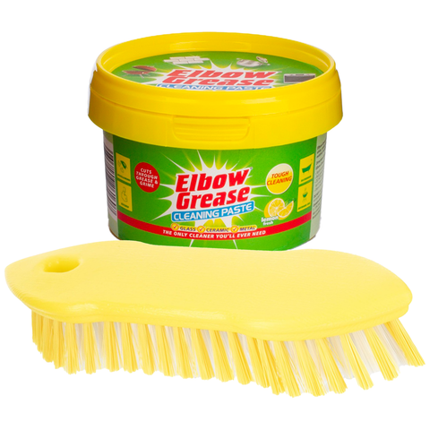 Elbow Grease Paste 350g with Bettina Brush – Heavy-Duty Degreaser & Multi-Purpose Cleaner for Kitchens, Ovens, Grills & Stubborn Stains – Fast-Acting, Non-Toxic & Eco-Friendly