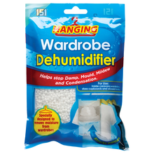 151 Hanging Wardrobe Dehumidifier Bags – 450ml Moisture Absorber for Closets, Cupboards & Drawers – Eliminates Damp, Mould & Mildew – Long-Lasting Moisture Trap for Condensation Control – Freshens & Protects Clothes