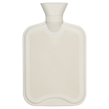 Hearth & Home Hot Water Bottle – Premium 2 Litre High-Quality Rubber Bottle for Full Body Pain Relief – Soft Ribbed Design, Leak-Proof & Comfortable - Cream