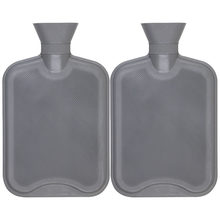 Hearth & Home Hot Water Bottle – Premium 2 Litre Grey Ribbed Design for Full Body Pain Relief – High-Quality, Leak-Proof & Long-Lasting Warmth