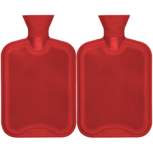 Hearth & Home Hot Water Bottle – Premium 2 Litre Full Body Pain Relief – High-Quality Ribbed Design for Warmth & Comfort – Durable & Leak-Proof Red