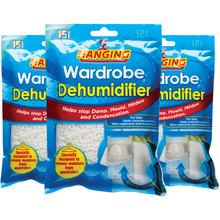 151 Hanging Wardrobe Dehumidifier Bags – 450ml Moisture Absorber for Closets, Cupboards & Drawers – Eliminates Damp, Mould & Mildew – Long-Lasting Moisture Trap for Condensation Control – Freshens & Protects Clothes