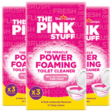 toilet cleaner, foaming toilet cleaner, limescale remover, stain remover, fresh-smelling toilet, no-scrub cleaner, powerful toilet cleaner, The Pink Stuff, bathroom cleaner, deep clean toilet, 3-pack toilet cleaner