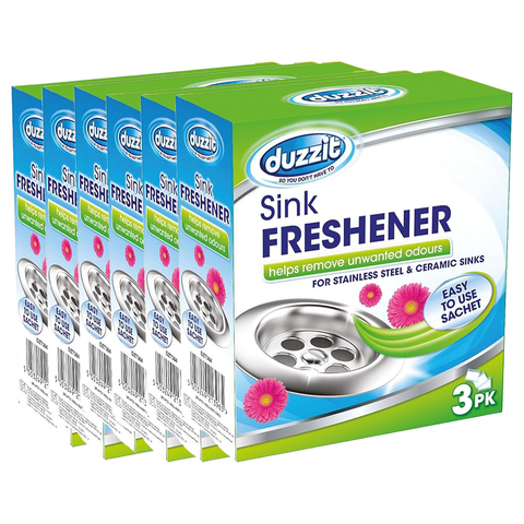 Duzzit Sink Freshener – Powerful Drain Odor Eliminator Sachets (30g) | Easy-to-Use Stainless Steel & Ceramic Sink Deodorizer | Removes Bad Smells Instantly | Long-Lasting Freshness for Kitchen & Bathroom