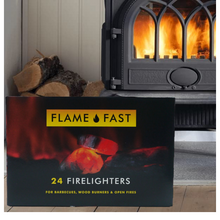 Flamefast 24 Firelighters – Premium Instant Lighting Fire Starters for Grills, Campfires & Bonfires | Eco-Friendly, Quick & Easy to Use | Ideal for Outdoor Cooking, BBQs, Fire Pits & Home Fires
