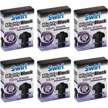 Swirl Mighty Black Fabric 12 Sheets X6
