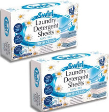 Swirl Non-Bio Fresh Clean 20 Laundry Detergent Sheets X2
