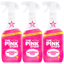 The Pink Stuff Bathroom Cleaner Powerful All-Purpose Clean for Tough Stains Soap Scum Limescale Deep Cleaning Stain Removal for Sparkling Bathrooms 850ml X3
