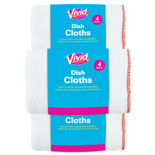 Vivid 4 Dish Cloths 36cm X 26cm X3
