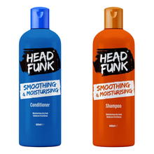 HEAD FUNK Shampoo & Conditioner Smooth & Moist Bundle Giftset 600ml Each, Hair Care Set for Dry & Damaged Hair, Hydrating Shampoo, Moisturising Conditioner, Soft Smooth Healthy Looking Hair