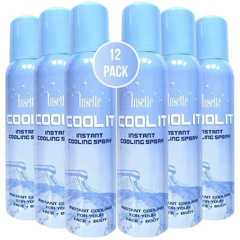 Insette Cool It Instant Cooling Spray 150ml Fast Cooling Body Spray Heat Relief Skin Cooling Mist Refreshing Summer Spray for Sports Gym Outdoor Travel Festival Workout Instant Chill