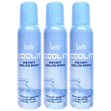 Insette Cool It Instant Cooling Spray 150ml Fast Cooling Body Spray Heat Relief Skin Cooling Mist Refreshing Summer Spray for Sports Gym Outdoor Travel Festival Workout Instant Chill
