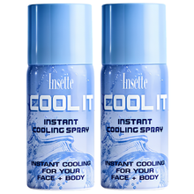 Insette Cool It Instant Cooling Spray 45ml Fast Cooling Body Spray Heat Relief Refreshing Skin Mist Summer Travel Festival Sports Gym Outdoor Cooling Spray Pocket Size Instant Chill Personal Care