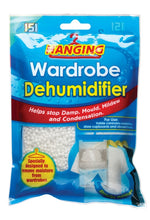 151 Hanging Wardrobe Dehumidifier Bags – 450ml Moisture Absorber for Closets, Cupboards & Drawers – Eliminates Damp, Mould & Mildew – Long-Lasting Moisture Trap for Condensation Control – Freshens & Protects Clothes