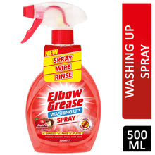 Elbow Grease Wash Up Trigger Spray Bundle Gift Set 3 x 500ml Kitchen Cleaner Apple & Cinnamon Gingerbread Lemon Powerful Grease Remover Multi Surface Cleaning Spray for Hobs Sinks Tiles Worktops