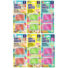 Bin Brite Stick On Bin Freshener – 2pc Assorted Pack | Long-Lasting Odor Eliminator for Trash Cans | Citrus & Fresh Scent | Easy Peel & Stick Design