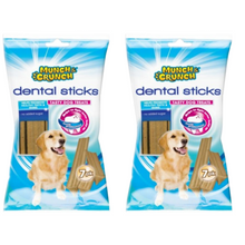 Munch & Crunch Dental Sticks Dog Treats – Tasty Chew for Healthy Teeth & Gums, Teeth Protection, No Added Sugar, Natural Ingredients, 7 Pack Great for Small & Medium Dogs