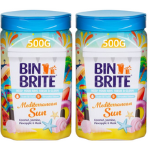 Bin Brite Mediterranean Sun Bin Odour Neutraliser 500g | Long-Lasting Freshness | Citrus & Herbal Scent | Eliminates Bad Smells | Waste Bin Deodorizer | Eco-Friendly | Ideal for Kitchen, Bathroom & Office