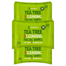 Escenti Tea Tree Facial Wipes – Oil Control, Acne-Fighting, Deep Pore Cleansing – Vegan & Alcohol-Free, 30 Wipes