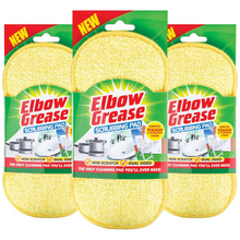 EG Yellow Scrubbing Pad – Heavy-Duty Scour Pad for Kitchen & Bathroom – Stainless Steel Cleaner, Non-Scratch Scrubber for Pots, Pans & Stovetops – Durable & Reusable