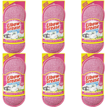 Elbow Grease Dual-Sided Pink Scrubbing Pad – Heavy-Duty Scouring Pad for Tough Stains, Non-Scratch Cleaning Sponge for Pots, Pans, Grills & More CDU