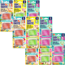 Bin Brite Stick On Bin Freshener – 2pc Assorted Pack | Long-Lasting Odor Eliminator for Trash Cans | Citrus & Fresh Scent | Easy Peel & Stick Design