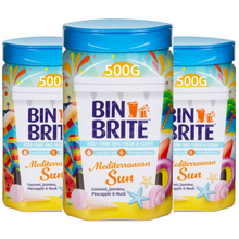 Bin Brite Mediterranean Sun Bin Odour Neutraliser 500g | Long-Lasting Freshness | Citrus & Herbal Scent | Eliminates Bad Smells | Waste Bin Deodorizer | Eco-Friendly | Ideal for Kitchen, Bathroom & Office