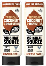Original Source Coconut & Shea Butter Shower Gel 750ml – Moisturising Vegan Body Wash for Dry Skin – Paraben-Free