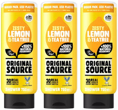 Original Source Zesty Lemon & Tea Tree Shower Gel 750ml – Refreshing & Invigorating Body Wash for Men & Women – Vegan, Cruelty-Free & 100% Natural Fragrance