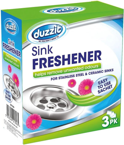Duzzit Sink Freshener – Powerful Drain Odor Eliminator Sachets (30g) | Easy-to-Use Stainless Steel & Ceramic Sink Deodorizer | Removes Bad Smells Instantly | Long-Lasting Freshness for Kitchen & Bathroom