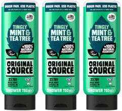Tingly Mint & Tea Tree Shower Gel 750ml – Refreshing, Vegan Body Wash for Men & Women | Original Source