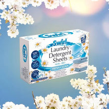 Swirl Non-Bio Fresh Clean 20 Laundry Detergent Sheets | Eco-Friendly, Hypoallergenic, Fragrance-Free | No Plastic, Lightweight & Travel-Friendly | Biodegradable, Powerful Stain Removal